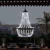 Solar Powered Acrylic Crystal Chandelier Light Outdoor Garden Meadow Cool White