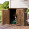Outdoor Garden Wooden Storage Shed-Brown