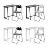 Folding Wooden Desk & Chair Set Deluxe Home Office Bedroom PC Laptop Study