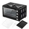 MAX Multi Function Mini Rotisserie Fan Oven 36 Litre with Twin Hob and Grill