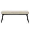 Large Beige Upholstered Dining Bench - 120cm - Seats 2 - Colbie CLB017A