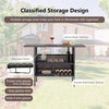 Outdoor Wicker Bar Table Rattan Bar Counter Table for Backyard