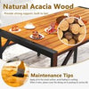 3-Pieces Patio Dining Set for 4 People-Natural