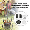 1.5m Tripod Outdoor Fire Pit BBQ Round Bowl Garden Extra Large Barbecue Grill