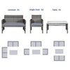 PE Rattan 4 Pieces Patio Furniture Set w/ Cushions-Grey