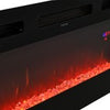 White 70inch TV Stand Unit Cabinet with Electric Fireplace & 12 Colour LED Light