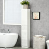 Gloss White Tall Bathroom Cabinet High Slim Narrow Cupboard Storage Unit