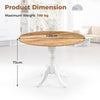 Kitchen 4-Person Round Table Dining Table-White