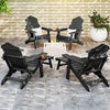 Patio Adirondack Chair All-Weather Lounge Chair w/Retractable Footrest