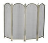 Deluxe Dynasty Four Fold Fire Screen in Polished Brass