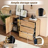 Modern Chest of Drawers Sideboard Storage Cabinet with LED Lights & Shelves