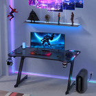 160 x 60cm Gaming Desk LED RGB Computer Table Workstations