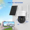 360° Wireless Security Camera PTZ WiFi IP Solar Powered Energy CCTV Outdoor Home