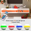 TV Stand Cabinet with LED Lights Matte Floating Wall Unit Furniture 140 cm