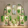 BACEKOLL Plant Stand Indoor with Grow Lights, 6 Tiered Tall Plant Shelf, Metal