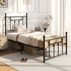 Single Size Metal Bed Frame w/ Headboard & 31 CM Under-bed Storage