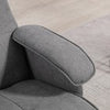 Swivel Recliner Chair with Footstool and Wooden Base, Grey
