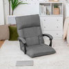 14-Position Adjusting Backrest Gaming Floor Chair Comfortable Lazy Sofa Grey