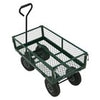 NEW Heavy Duty Metal Green Garden Cart Barrow Utility Trolley - Garden - Home