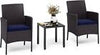 Outdoor Chair Patio Furniture Garden Bistro Rattan Chair Metal Side Coffee Table