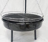 1.5m Tripod Outdoor Fire Pit BBQ Round Bowl Garden Extra Large Barbecue Grill
