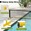 Portable Pickleball Net Set Pickle Ball Net System w/Metal Frame Yellow