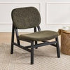 Retro Chenille Accent Chair Green Lounge Armchair for Living Room Home