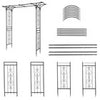 7FT Wedding Arch Garden Arbor Metal Garden Arch Trellis for Climbing Plant Party