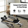 Hydraulic Rowing Machine Rower Adjustable Resistance-Black
