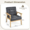 Upholstered Armchair Living Room Modern Accent Chair Soft Cushioned Sofa