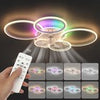 LED Ceiling Fans With Lights Dimmable Remote Control App Control for Bedroom