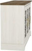 Freestanding 3-Door Storage Cabinet Cream Oak Sideboard Adjustable Shelf
