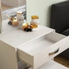 Modern Dressing Table Makeup Vanity Desk Stool Set Mirror Drawer Matte White