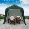 Outdoor Garage Tent 8' x 14' Carport Shed with Sidewalls-Green