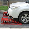 2x Heavy Duty Metal Car Ramp Lift Height Adjustable 4Ton Hydraulic Jack Garage