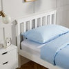 Single Pine Solid Wood Bed 3ft White Low End Slatted Base Furniture Headboard