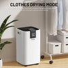 20L Dehumidifier Air Purifier with Humidistat LCD Display for Home Laundry White