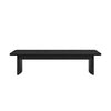 Large Black Oak Dining Bench with Fluted Legs - 180cm - Seats 3 - Jarel JAR016A