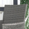 Rattan Bistro Set Garden Chair Table Patio Outdoor, Light Grey