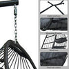 Hanging Egg Chair with Stand Garden Hammock Chair Rattan and Steel Patio
