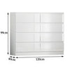 120CM High Gloss Chest of 6 7 8Drawers Tall Wide Bedside Table Cabinet Furniture