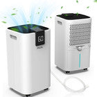 20L Dehumidifier Air Purifier with Humidistat LCD Display for Home Laundry White