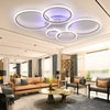 LED Ceiling Light Lamp Geometric Chandelier Lights Fixture White Dimmable Modern