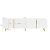 Modern High Gloss White Coffee Table & TV Cabinet Combination Set Storage Unit