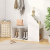 3-Tier Rack Shoe Storage Bench Entryway Bench w/ Cushion White