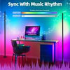 2PCS RGB Floor Lamp LED Corner Light Standing Remote DJ Music Sync Bluetooth App