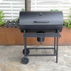 BBQ Smoker Charcoal Barbecue Grill Portable Outdoor Garden Grill with Wheels