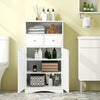 Freestanding Storage Cabinet with 2 Adjustable Shelves-White