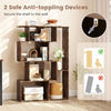 Free-standing Storage Shelf Unit 6-Cube Large Bookcase-Cafe
