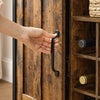 Rustic Sideboard Cabinet Wine Rack Buffet Table Storage for Kitchen Bar